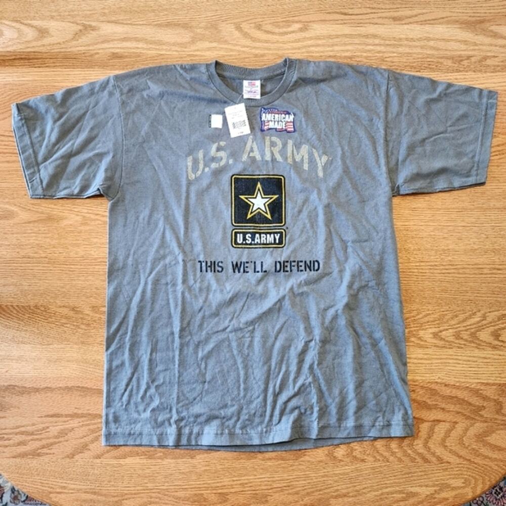 Official U.S. Army Bayside T Shirt Gray Size Large